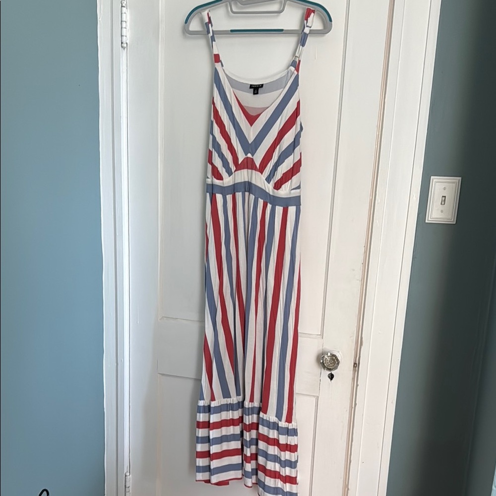 Torrid Red, White, and Blue Striped Maxi Dress